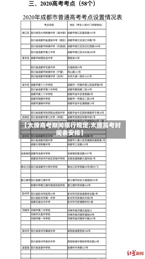 【太原高考期间限行规定,太原高考时间表安排】-第2张图片