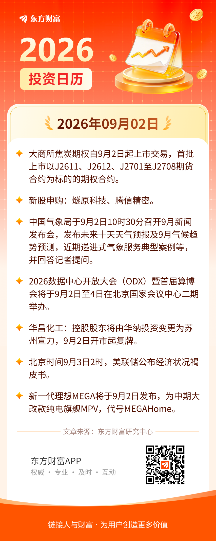 9月2日投资日历 | 大商所焦炭期权自9月2日起上市交易